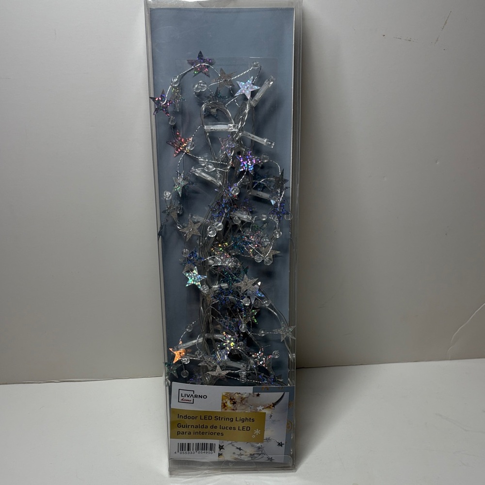 Silver Star LED String Lights - Picture 5 of 5